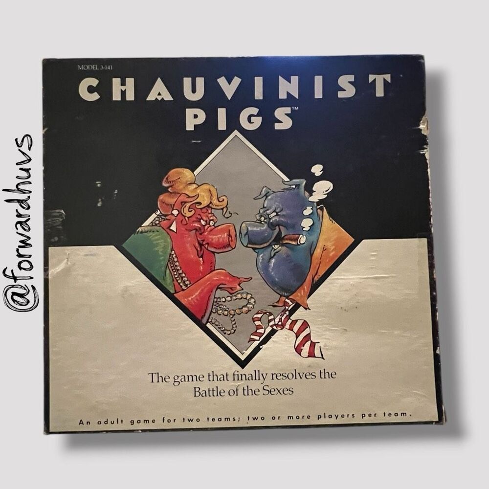 Chauvinist Pigs Adult Party Game – Tiger Games – Missing Pencil & Box Repairs